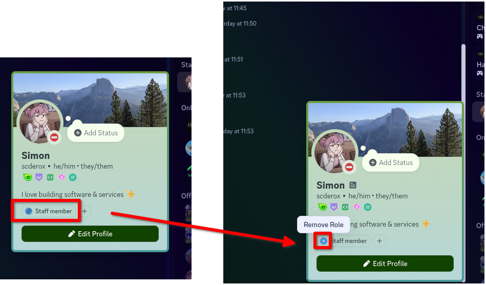 So entfernst du eine beanspruchte Rolle